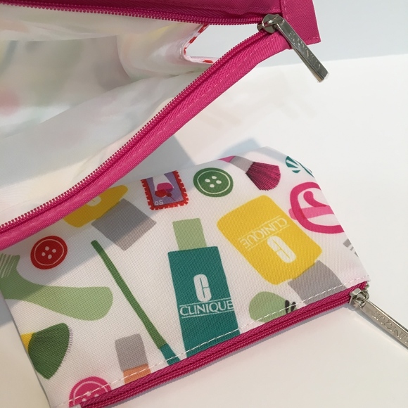 NEW 2-piece Clinique Makeup Bag Set - Picture 2 of 2